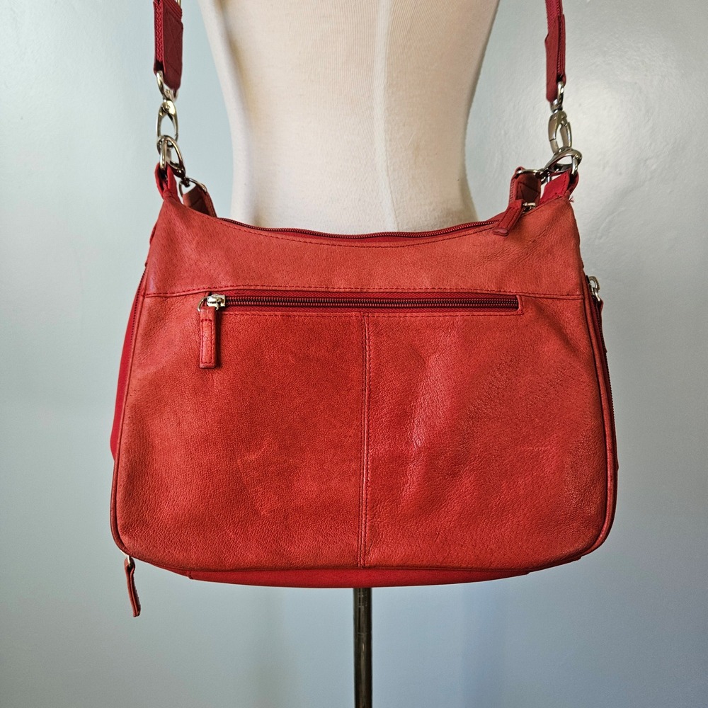 Gun Tote'n Mamas Red Leather Concealed Carry Crossbody Bag GTM-32 Hobo CCW